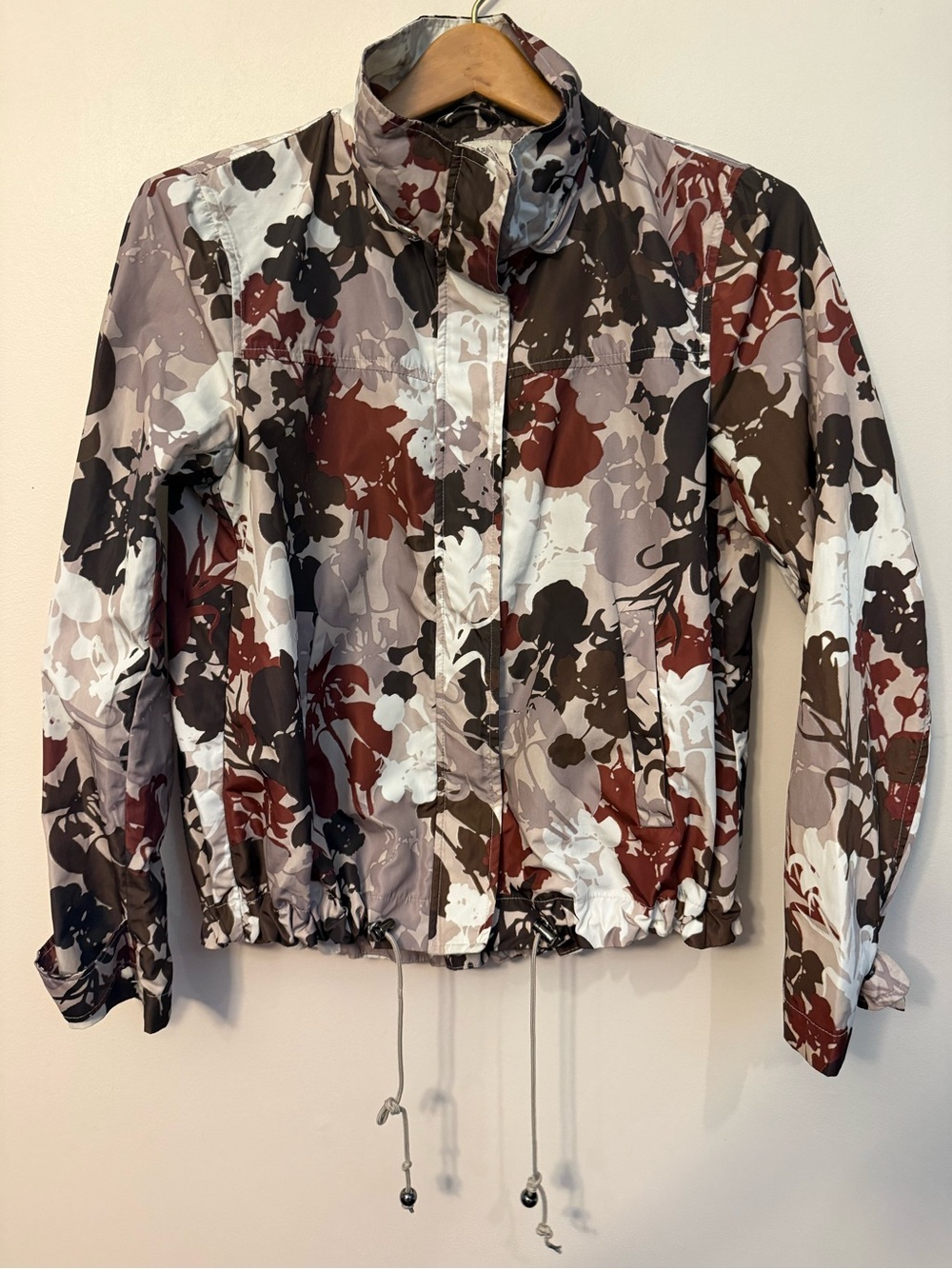 Zara Floral Print funnel neck Windbreaker jacket